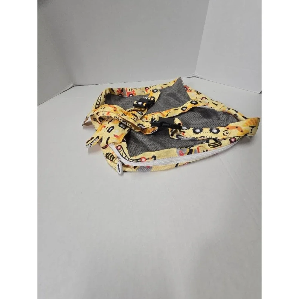 Yeroly Kids Yellow Construction‎ Truck Print Backpack Small Toddler School Bag